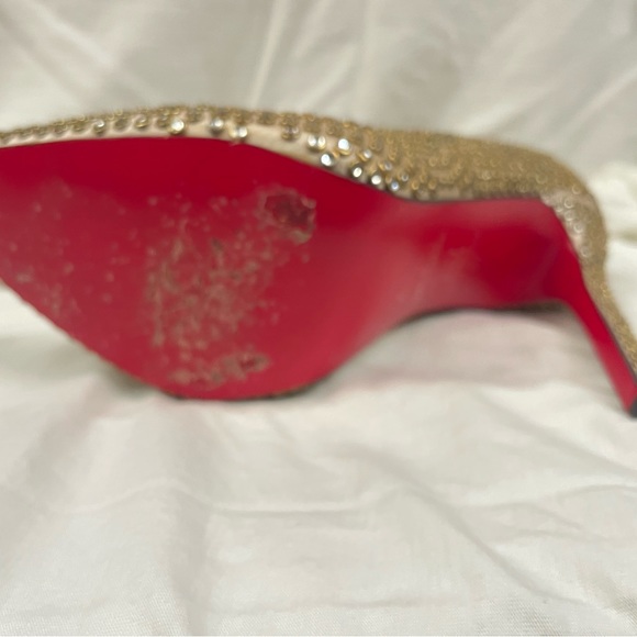 Gold CL “red bottom” shoes - Picture 6 of 12